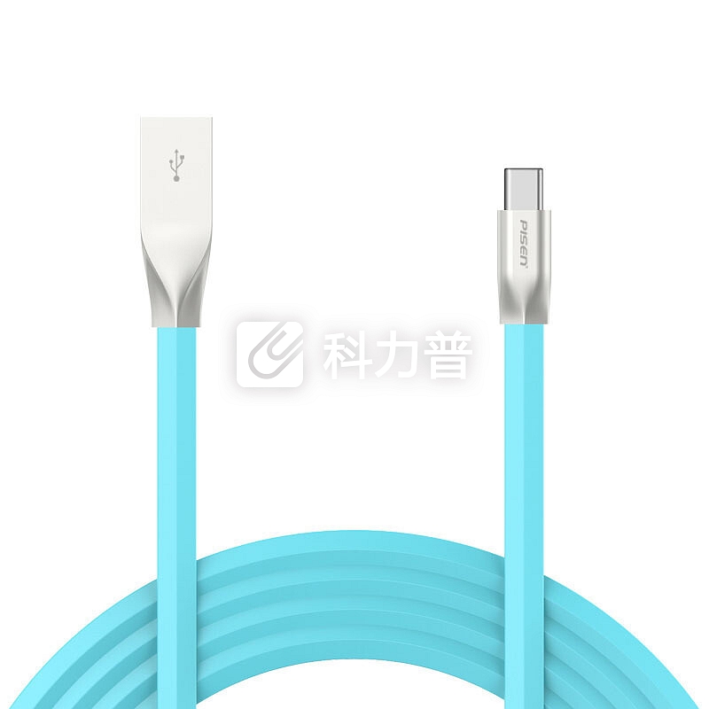 品胜(PISEN)锌合金Type-C数据线 USB-C充电器线 1.5米湖水蓝 适用于华为P10/小米5S/魅族pro5/乐视