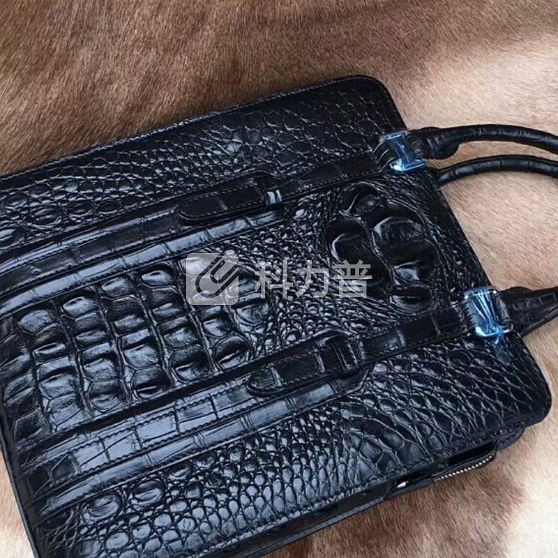 尊皇船长意大利品牌轻奢高端精品 小ck女包男包单肩包真皮商务公文包竖款男士包包休闲潮鳄鱼皮包手提包袋 灰色