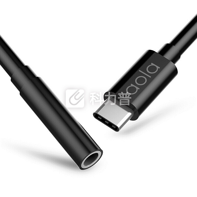 澳浪(aola) Type-C耳机转接头3.5mm耳机音频线手机通话听歌二合一转换器小米8/8SE/华为P20Pro手机线 钢琴黑