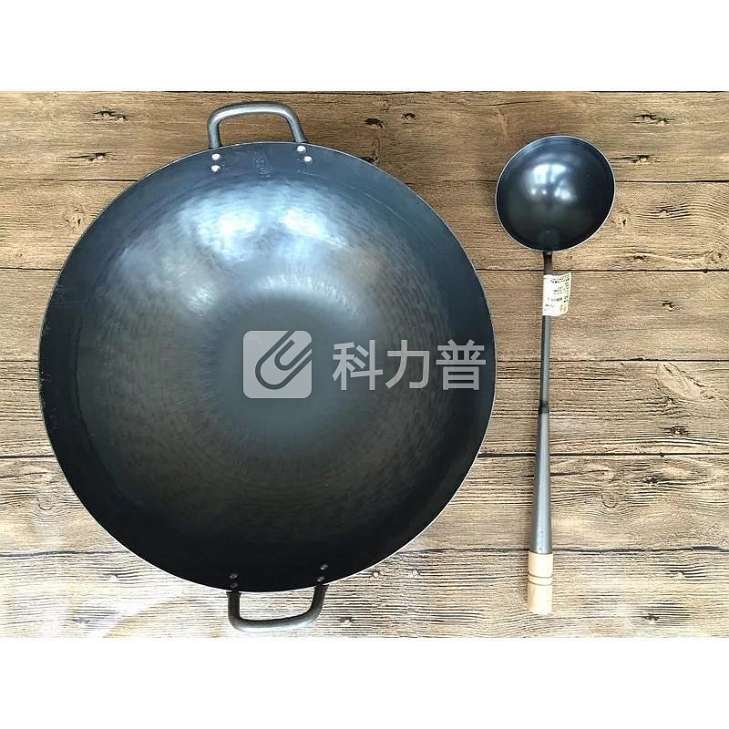 【京东优质好货】好厨自营 日本进口铁锅 教开锅 日本进口全手工拓打山田工业所铁锅 熟铁炒锅 无涂层 山田木柄30CM厚1.2MM