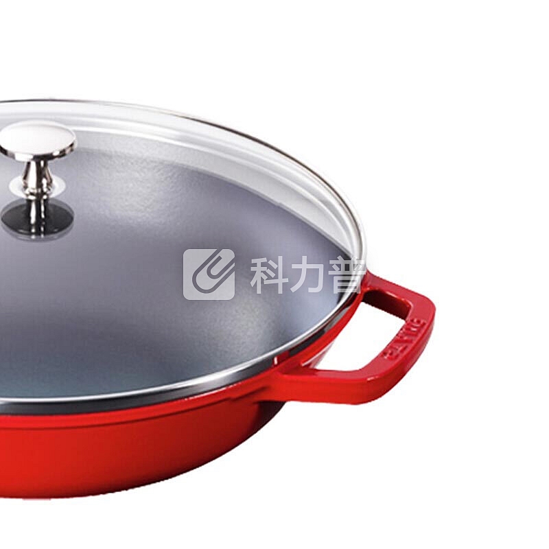 Staub Staub 法国进口 30cm珐琅铸铁锅搪瓷炒锅 红色