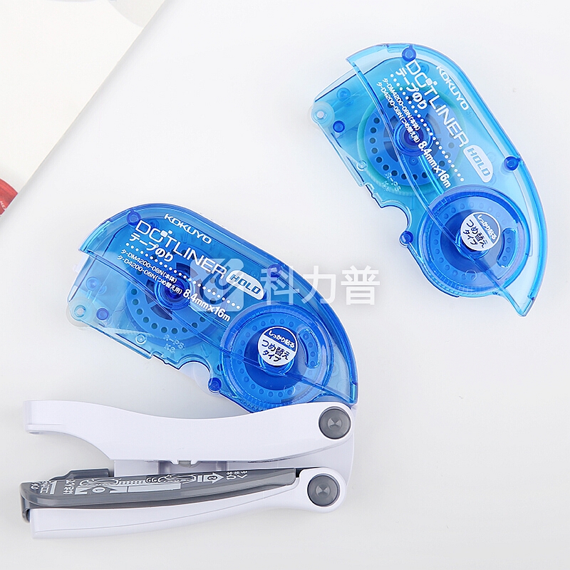 日本国誉(KOKUYO)学生办公夹纸式点点胶双面粘胶带换芯替换芯(16m*8.4mm)TA-D4200-08