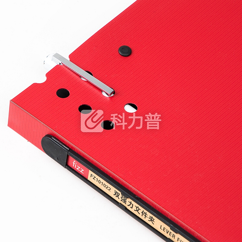 飞兹(fizz)A4加厚双强力文件夹子/彩色档案夹/资料夹/办公用品/学生试卷收纳夹 红色FZ101022
