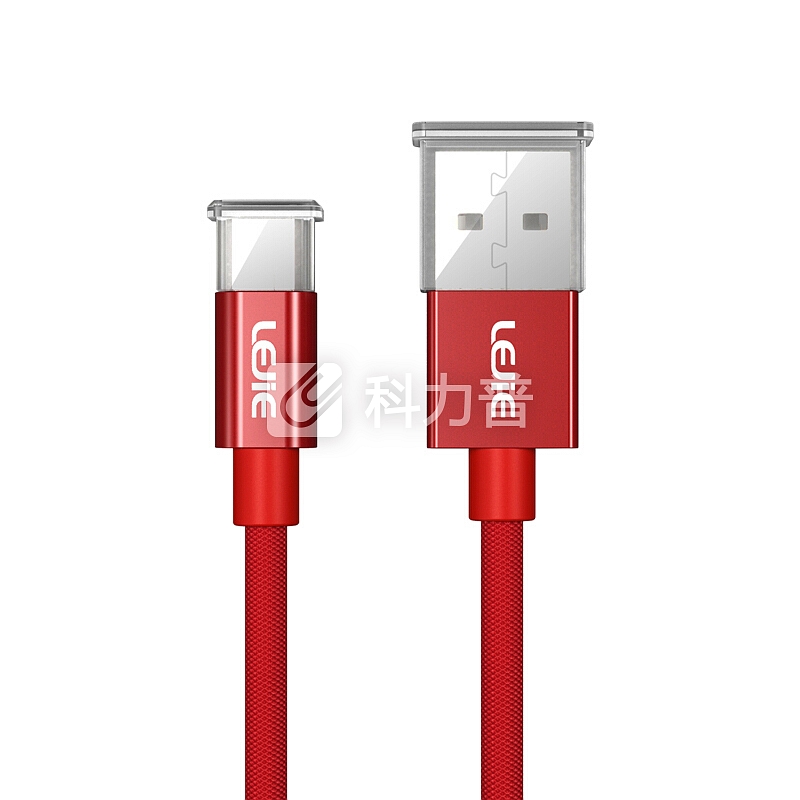 乐接LEJIE Micro USB安卓数据线/充电线短线 0.25米 红色 适用小米红米/华为荣耀/魅族魅蓝 LUMC-1025H