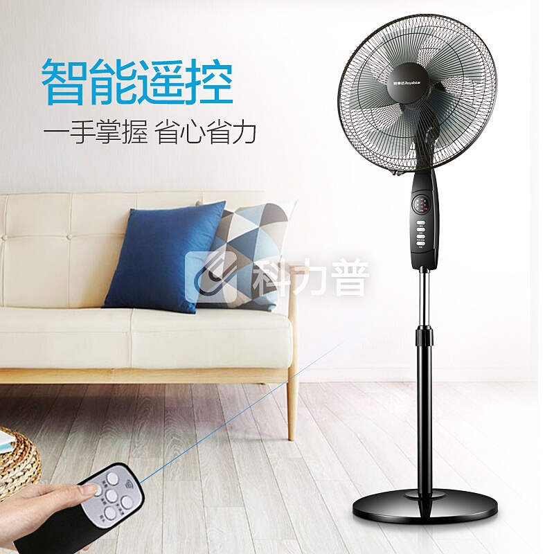 荣事达(Royalstar)遥控五风叶电风扇/落地扇/五扇叶可升降落地扇JD17Z