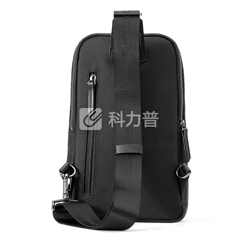 新秀丽 Samsonite Samsonite/新秀丽男士胸包时尚休闲单肩包配皮户外运动包斜挎包45Q黑色