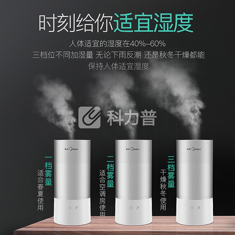 美的 Midea 美的（Midea）加湿器 家用 卧室 桌面加湿器 静音 迷你 办公室 空气加湿器 SC-3A25（2.5L）