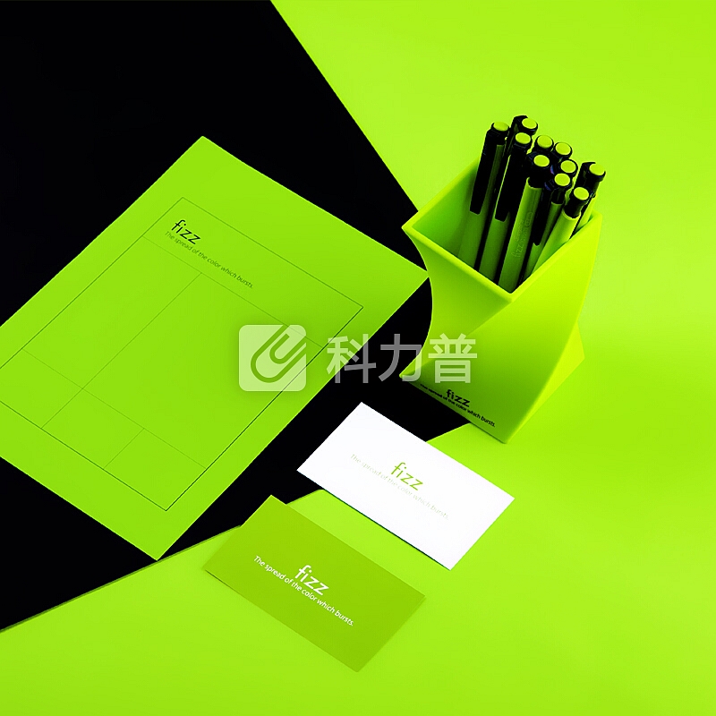 飞兹(fizz)创意铅笔筒精品肤感系列/桌面收纳办公用品X型 绿色FZ210005