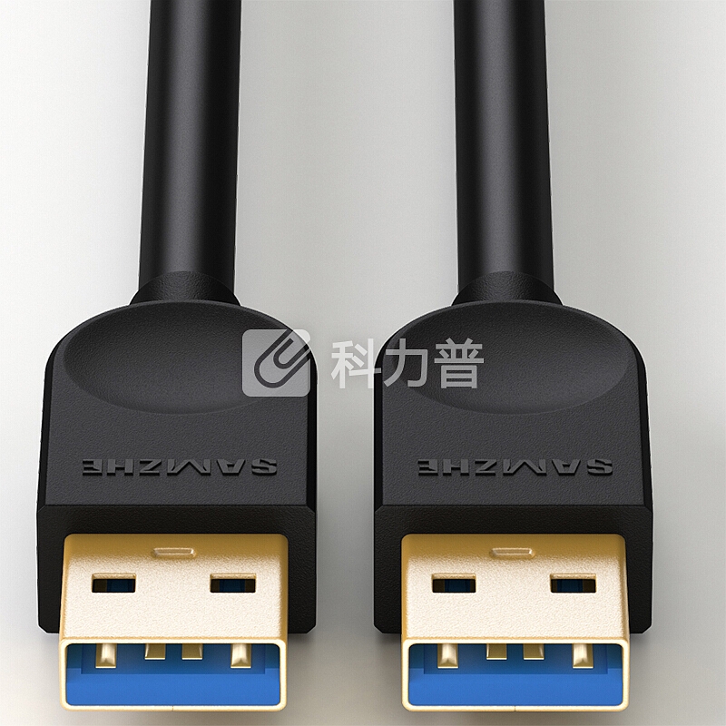 山泽(SAMZHE) 高速USB3.0数据线 公对公AM/AM 双头移动硬盘盒数据线 笔记本散热器连接线 黑色3米SDY-05A