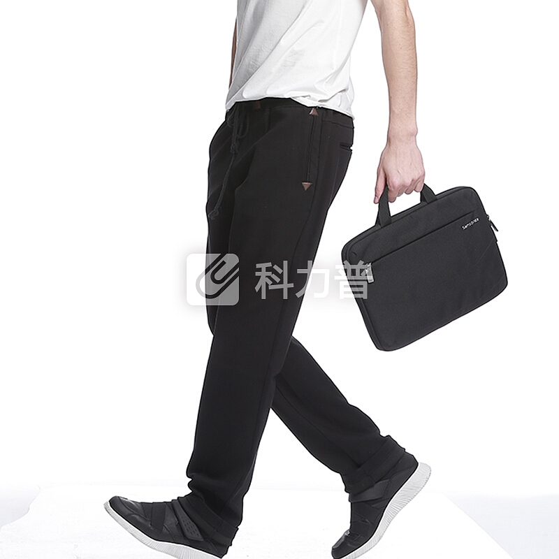 新秀丽手提电脑包14英寸单肩斜跨包 Samsonite苹果笔记本内胆包BP5黑色
