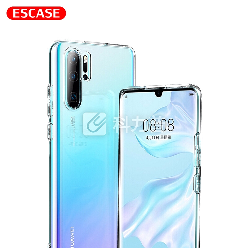 ESCASE 华为P30pro手机壳p30pro保护套防摔全包/软壳硅胶(带挂绳孔)简约保护套透明
