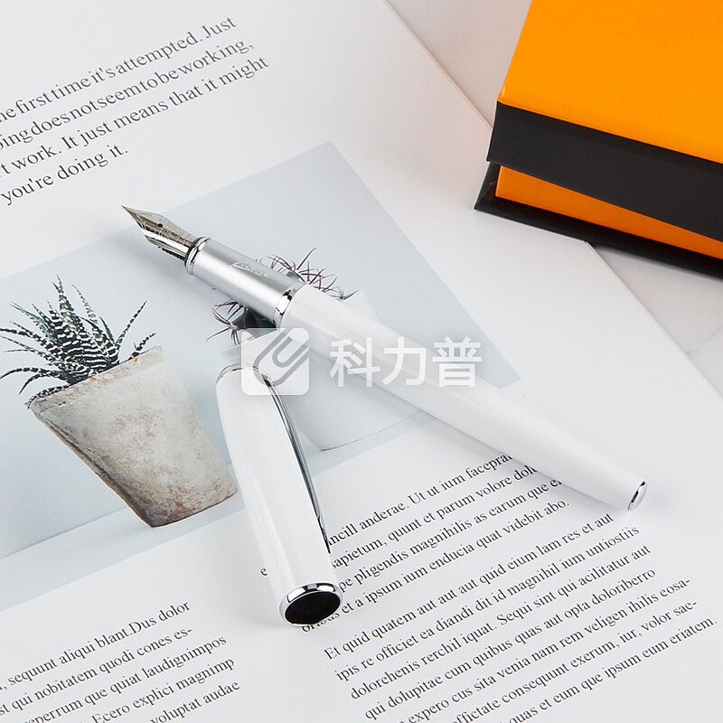 毕加索(pimio)钢笔签字笔特细EF尖成人学生用练字笔商务办公墨水笔马拉加系列916白色