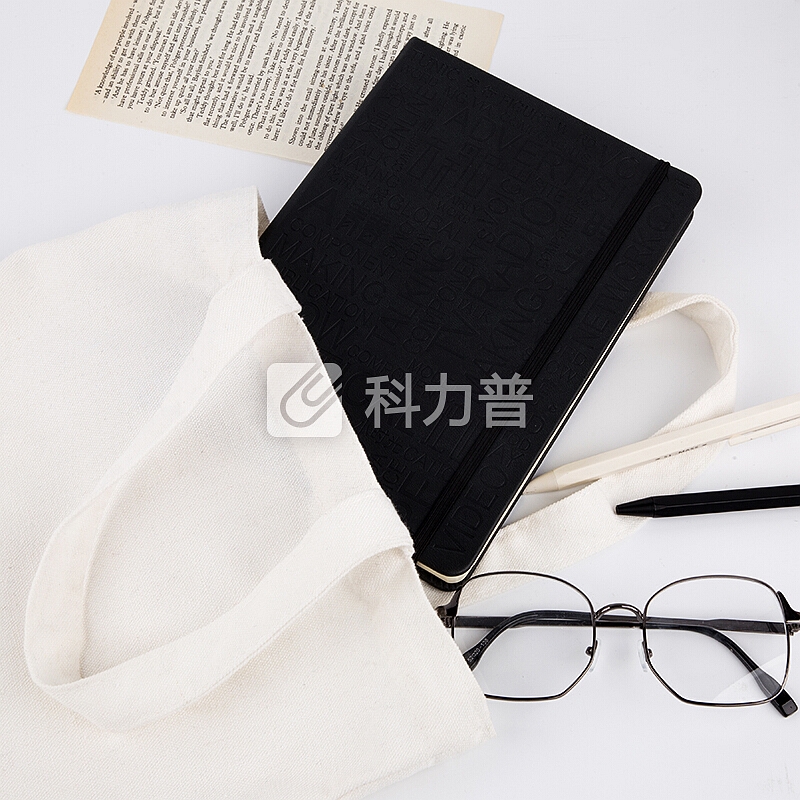 广博(GuangBo)120张25k皮面笔记本子/阅读记事本/学生用品 黑色GBP0545