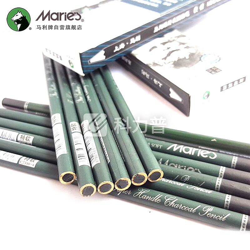 马利 马利（Marie's）炭画铅笔 特软环保型炭笔12支盒装 c7350 C7350特软（12支装）