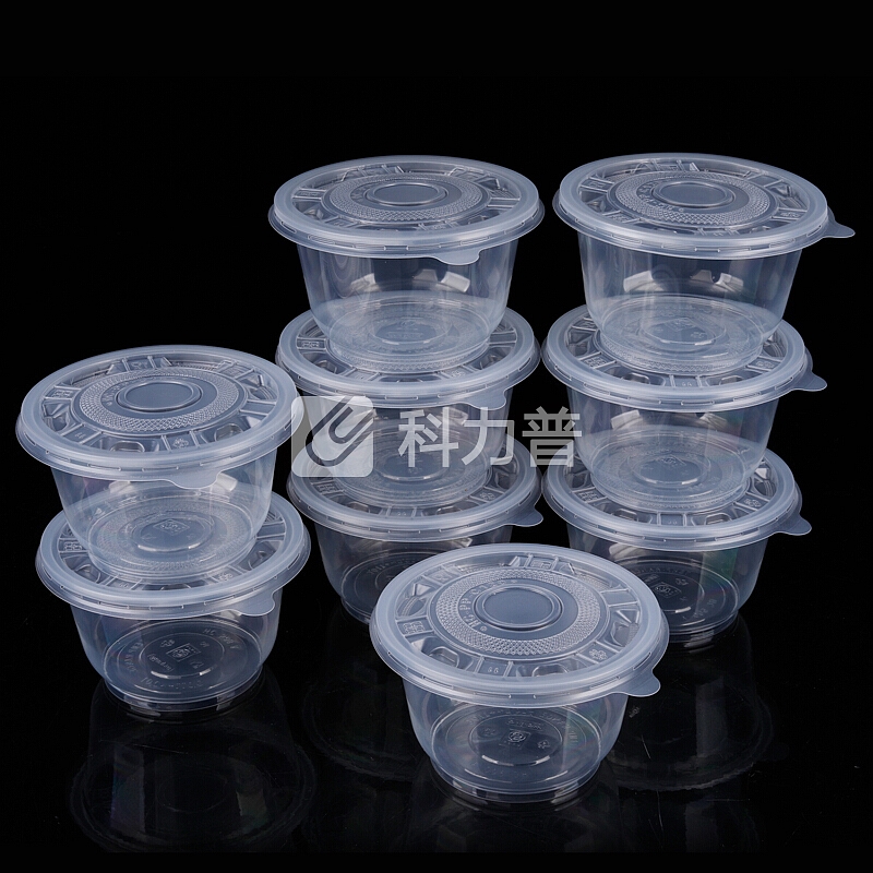美丽雅 方便餐碗圆型500ml*10套装 一次性餐盒打包盒饭盒快餐盒外卖保鲜盒