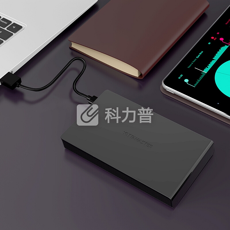 YottaMaster 2.5英寸Type-C笔记本移动硬盘盒外置盒免工具滑盖SATA串口支持固态SSD、机械硬盘 黑色A3-C3