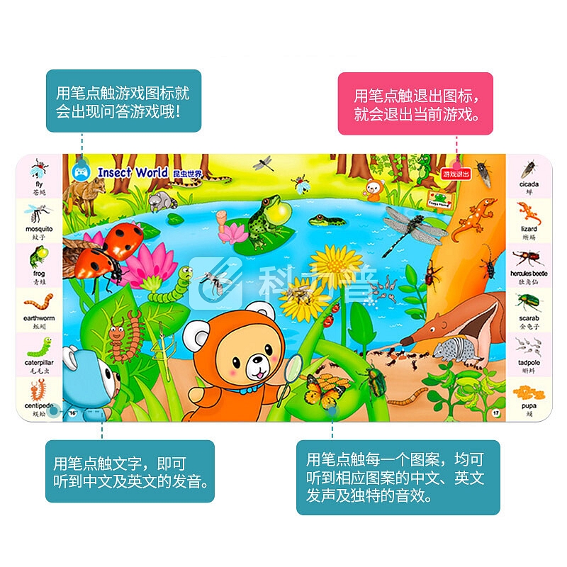 猫贝乐(MAOBEILE)点读笔 幼儿早教机英语点读机故事机学习机0-1-3-6岁 有声挂图点读书儿童玩具