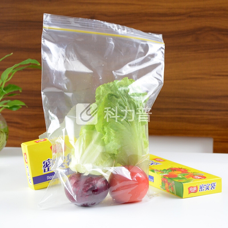 云蕾 云蕾 密实袋密封袋自封袋食品袋保鲜袋大号 22cm*31cm 15只装 12155