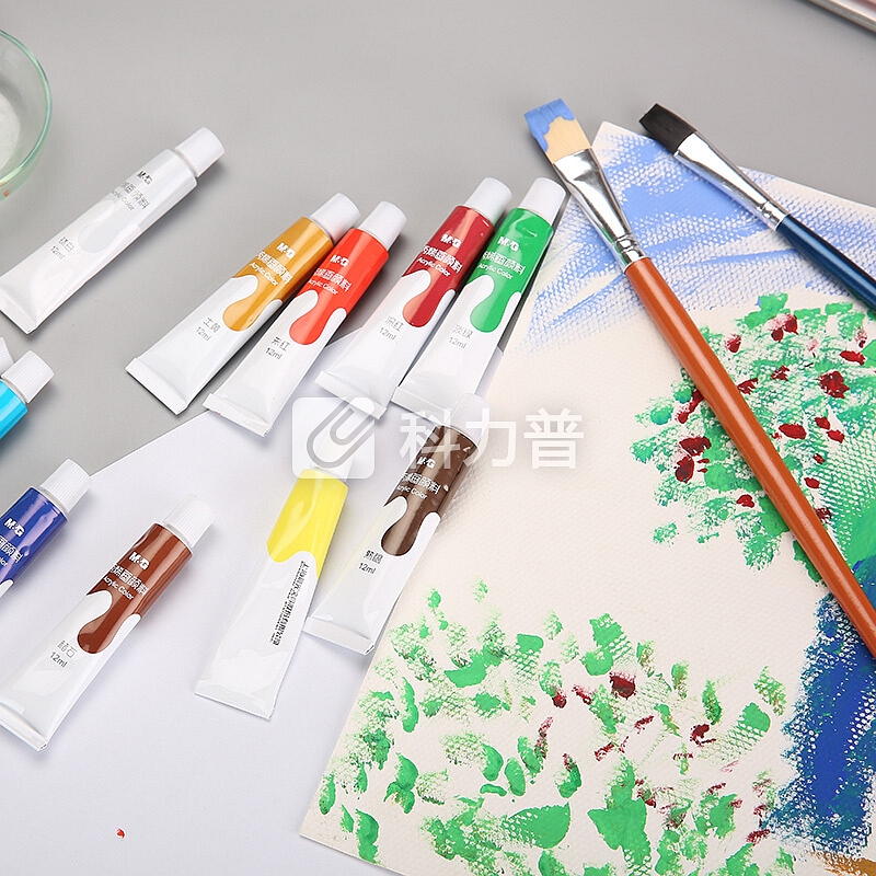 晨光 M＆G 晨光(M&G)文具12ml/12色丙烯画颜料手绘DIY美术颜料 12支/盒APL97601 丙烯颜料12ml/12色