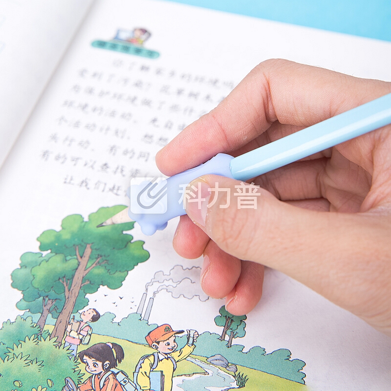 得力(deli)4个学生握笔器硅胶儿童写姿矫正器小学生初学练字幼儿铅笔笔套铅笔延长器 69353