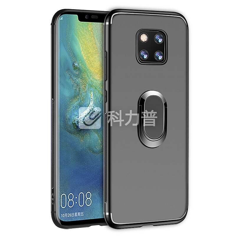 征酷 华为mate20pro手机壳 mate20保护套磨砂硅胶支架壳 全包防摔指环扣 华为mate20 Pro支架壳【星空黑】