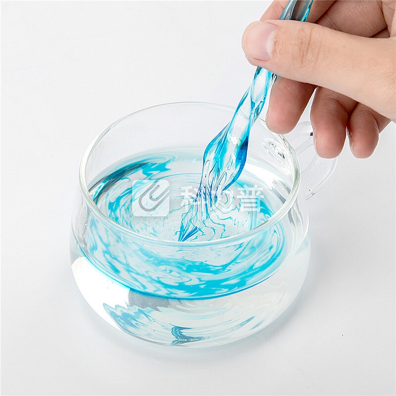 kinbor玻璃笔蘸水笔文具套装(配5ml染料墨水/笔架) 蓝DTB90247