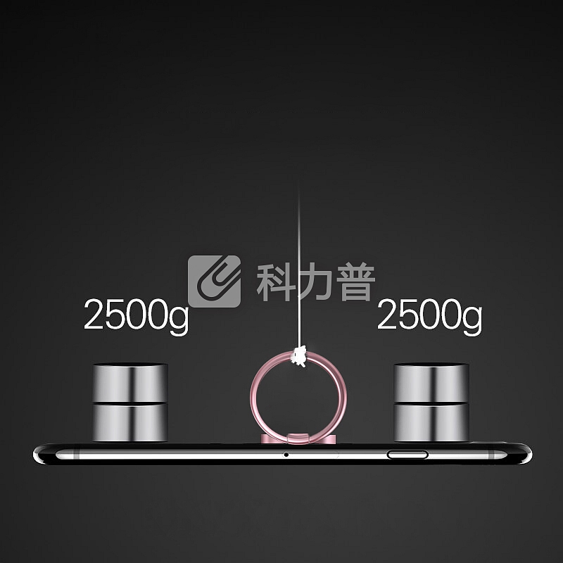 ESCASE 指环扣支架手机支架金属指环扣纤薄华为手机iphone三星荣耀苹果手机磁吸车载支架指环扣7Plus玫瑰金