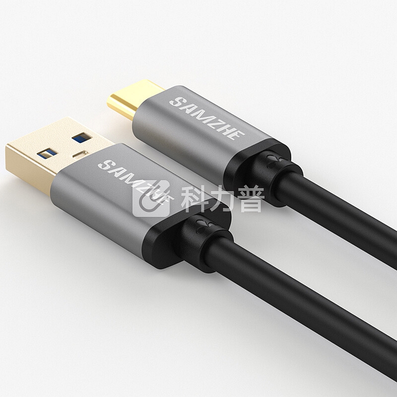 山泽 Type-c数据线 USB3.0安卓手机充电器头线 铝合金电源线 支持华为Mate20Pro/P20 小米8SE/6x 0.25米 黑色