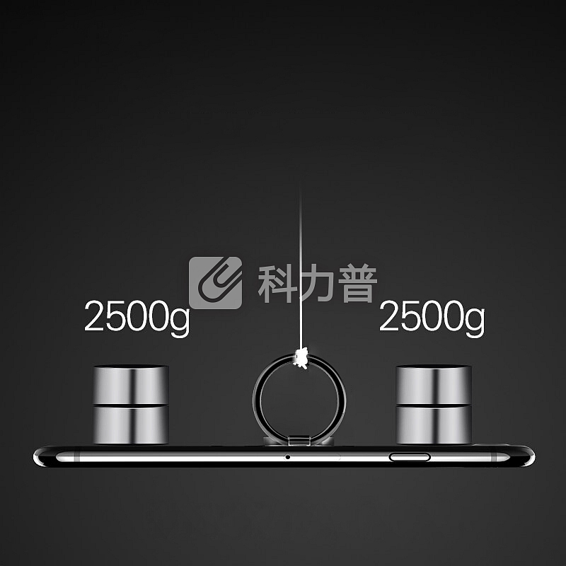 ESCASE 指环扣支架手机支架金属指环扣纤薄 华为iphone 三星小米荣耀苹果手机磁吸车载支架指环扣7Plus爵士黑