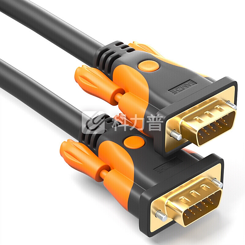 山泽(SAMZHE)VGA线高清双磁环 vga3+9线芯针/针工程镀金版 电脑投影仪显示器视频线数据信号线 1.5米 VM-9015