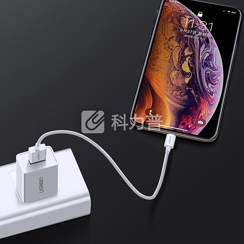 绿联 UGREEN 绿联 苹果充电器 安卓手机USB数据线插头 5V/1A快速电源适配器 支持iphoneXs Max/XR/X/8/8Plus/7/6/se 50714