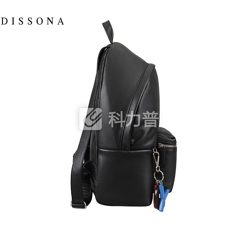 DISSONA 迪桑娜（DISSONA）欧美时尚女包小双肩包时尚防泼水通勤简约手提女士真皮背包 81820194026000 黑色