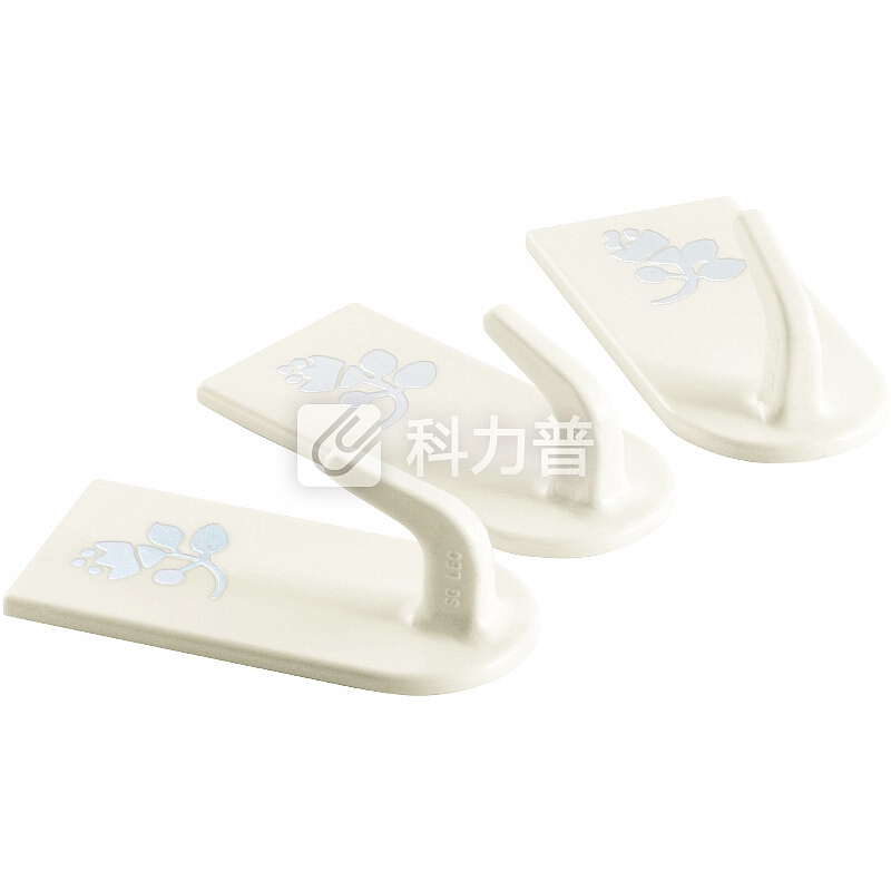 日本丽固(LEC)H-003 强力挂钩粘钩 承重2.0kg 3个装 卫生间浴室厨房粘胶