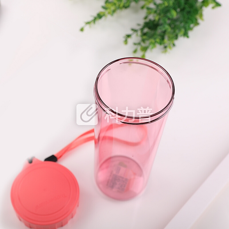 特百惠 特百惠（Tupperware）莹彩塑料杯随心水杯子430ML 运动密封防漏便携水杯 石榴红