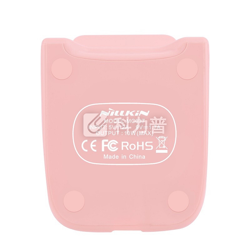 耐尔金 10W无线充电器快充底座 苹果XS Max/XR/XS/三星S10+/华为/小米9 小咪立式无线充-粉色