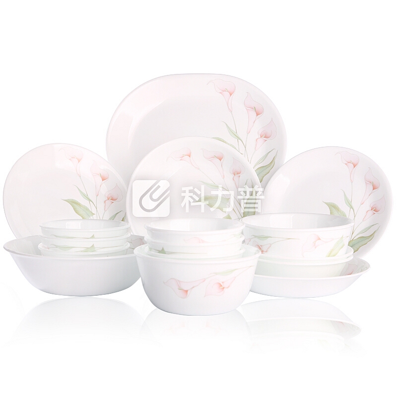 康宁 康宁CORELLE 16头城市百合餐具套装16B-LV-CS