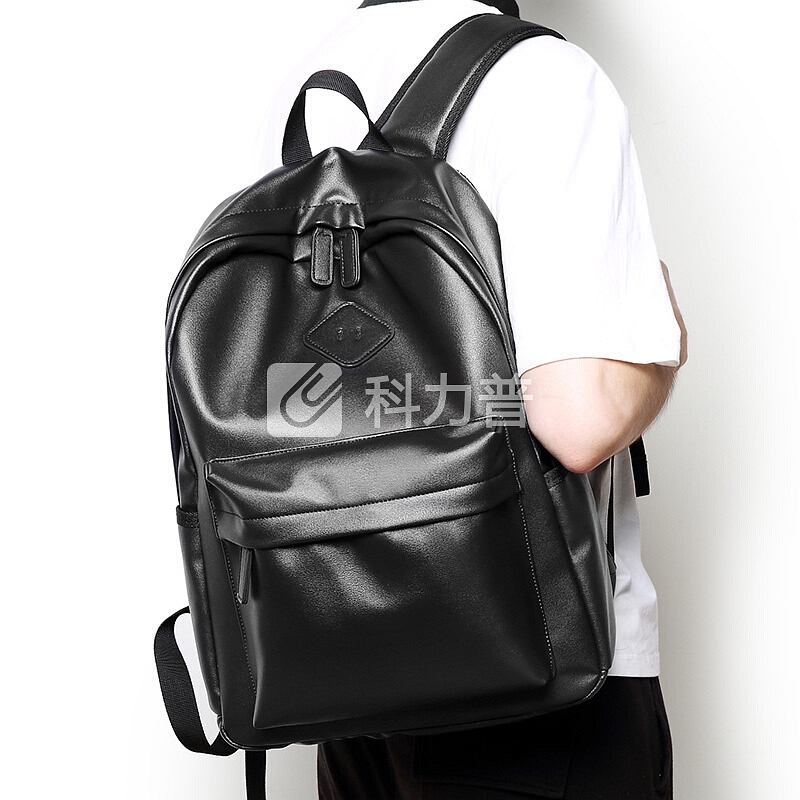 第九城V.NINE 双肩背包男士大容量15.6英寸电脑包韩版潮流大中学休闲书包 VD7BV32944J 黑色