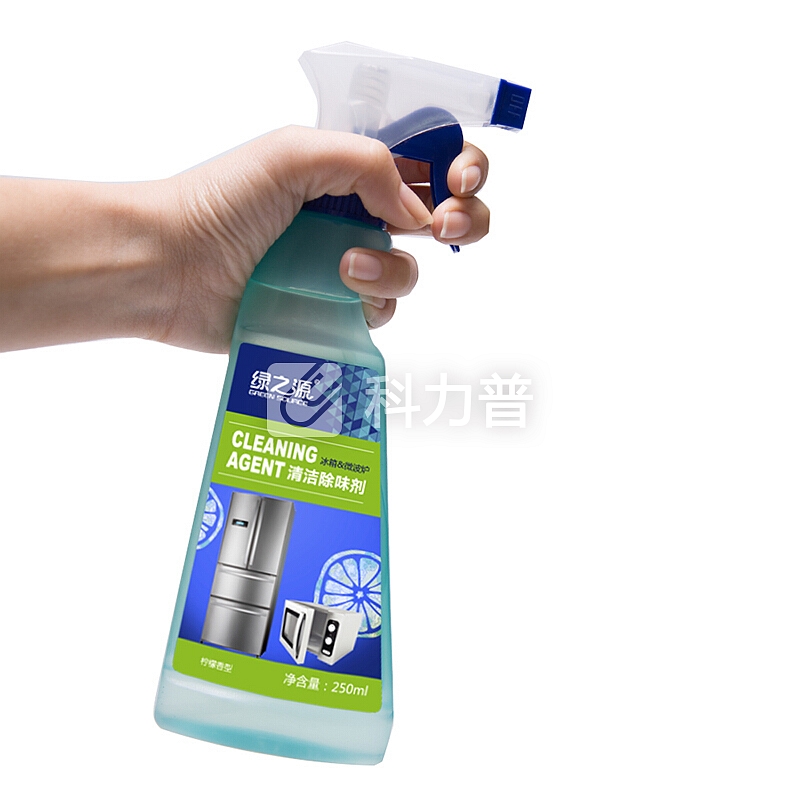 绿之源 冰箱微波炉清洁除味剂250ml 厨房油烟机重油污清洗剂 柠檬香型