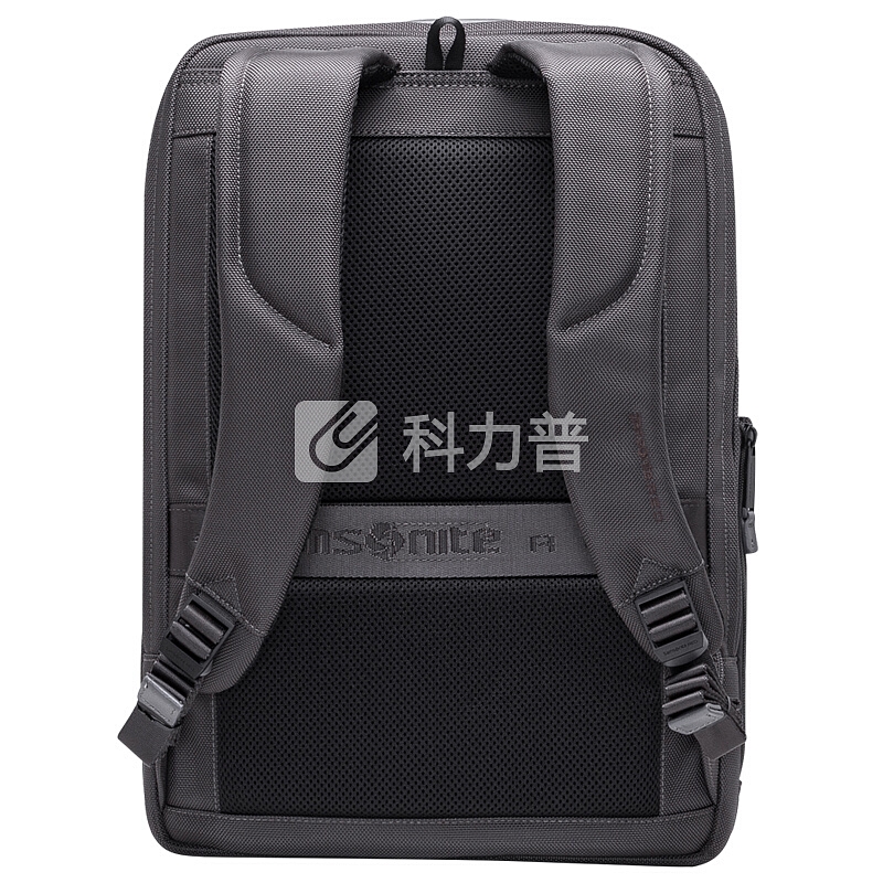 Samsonite/新秀丽新款双肩包潮 牛皮大包15英寸商务休闲背包男I83*08001灰色