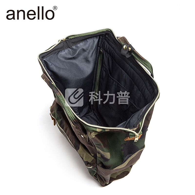 日本anello 日本ins潮风男女轻量双肩背包中号书包B0193A深色迷彩