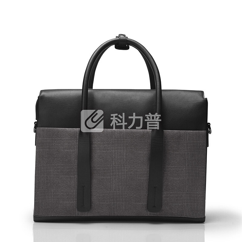 铂派BVP公文包男士商务休闲手提包牛皮单肩斜挎包笔记电脑包 T1038黑色