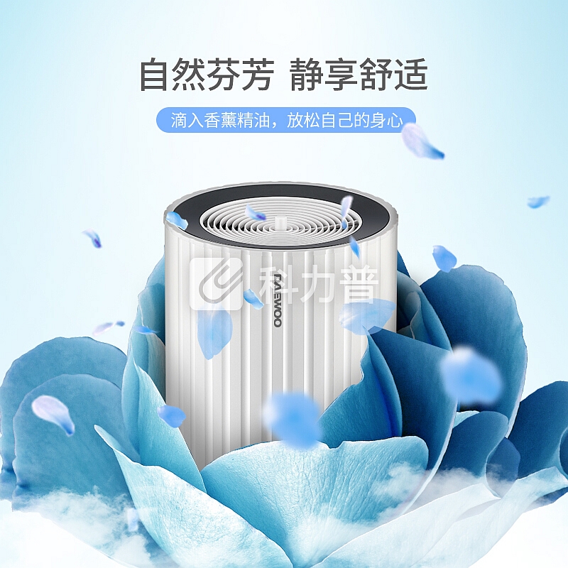 韩国大宇(DAEWOO)加湿器卧室空气净化智能恒湿上加水无雾静音办公室家用 净化加湿器-标配款