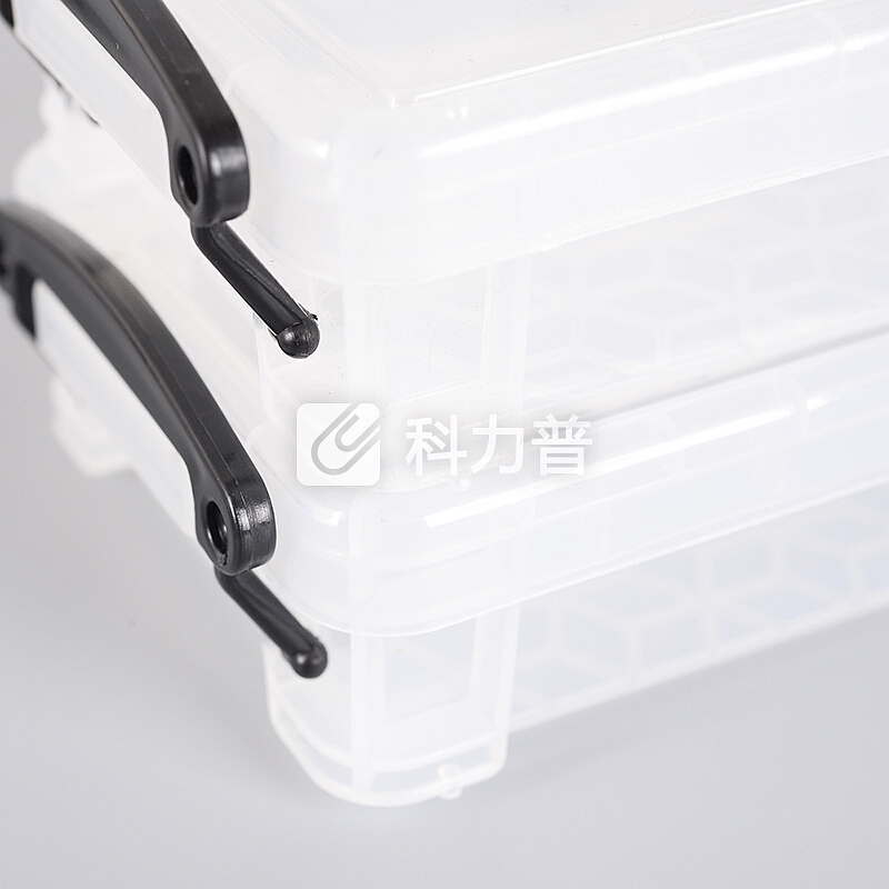 文谷 Wengu 文谷（Wengu）多功能文具盒笔盒塑料 收纳盒桌面小号透明 加厚可拆分简约储物盒 ST001