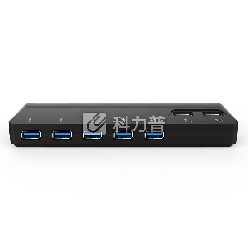 睿因(Wavlink)WL-UH3073D USB3.0分线器 带电源 7口HUB集线器 高速扩展一拖七