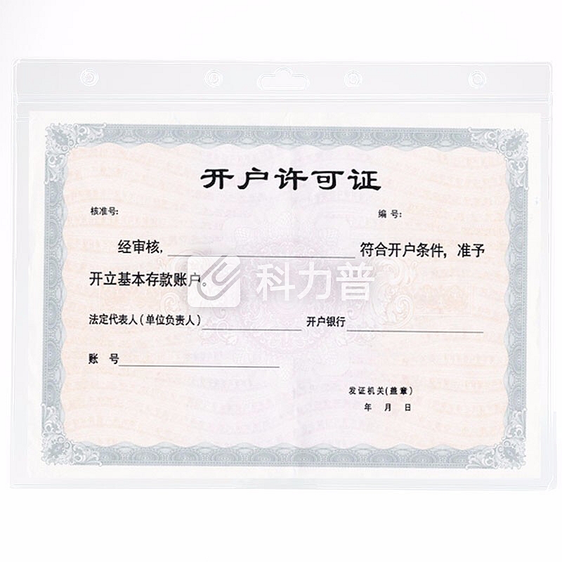 百顺好(BOSSGOOD)防水硬胶套加厚营业执照保护套文件袋卡套证件袋 A4 横款 5个装