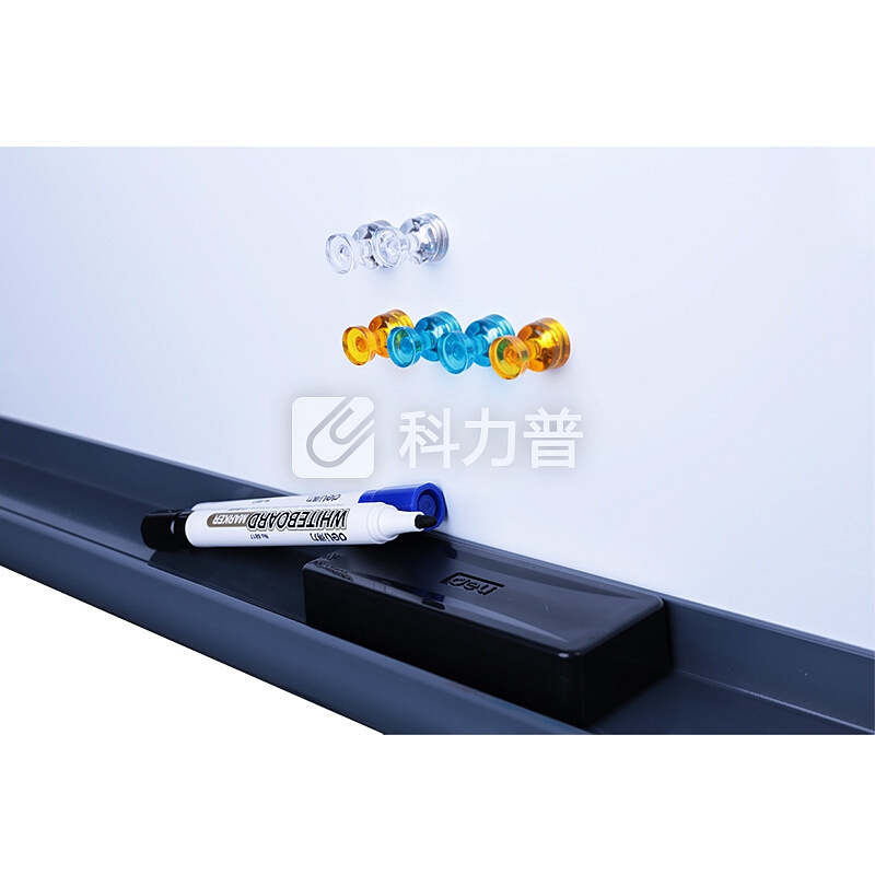 得力(deli)支架式白板 120*90cm H型磁性钢化玻璃带架子白板办公会议写字板黑板8738