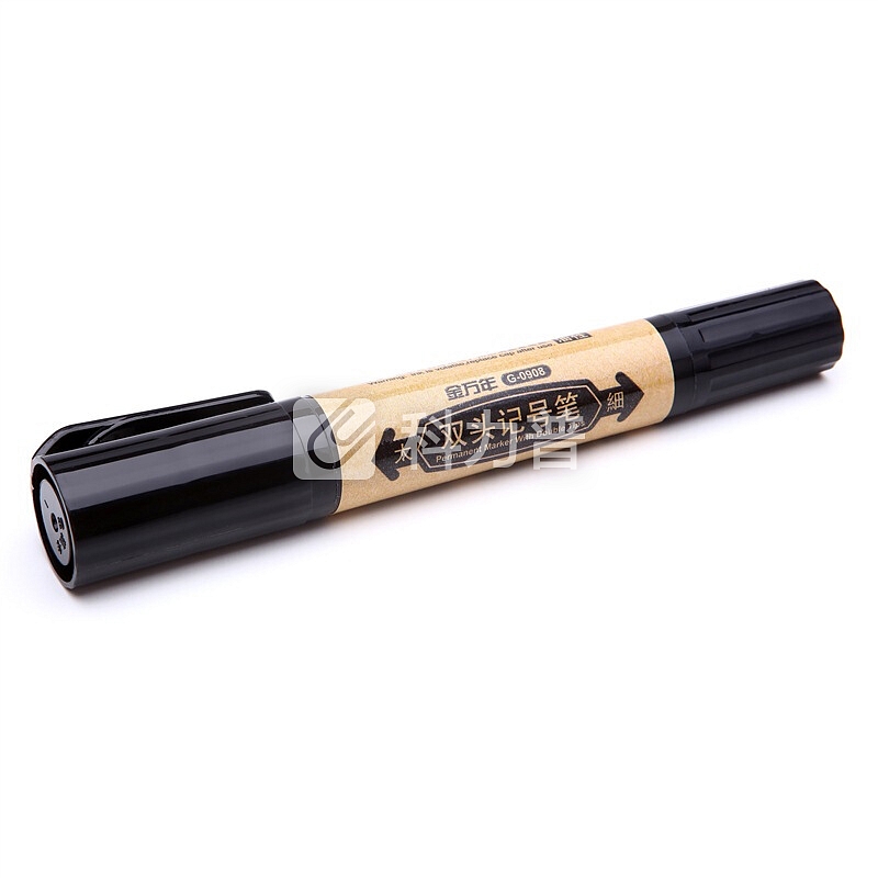 金万年(Genvana) 随身带大双头记号笔G-0908 (10支装)黑色