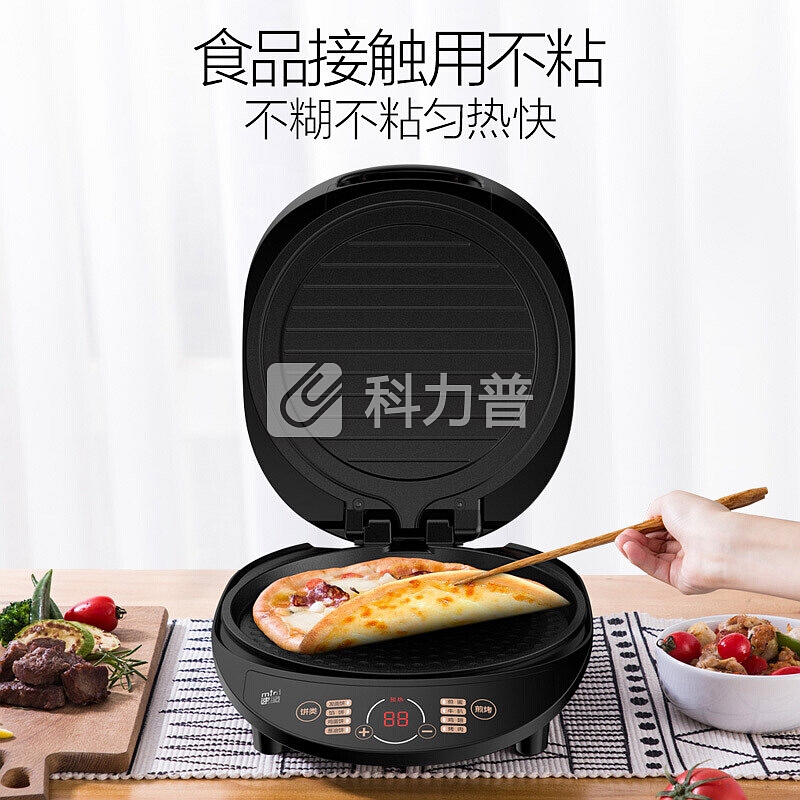 美的 Midea 美的（Midea）电饼铛家用早餐机烙饼机数码显示可调时间煎烤机多用途锅WJSN30B