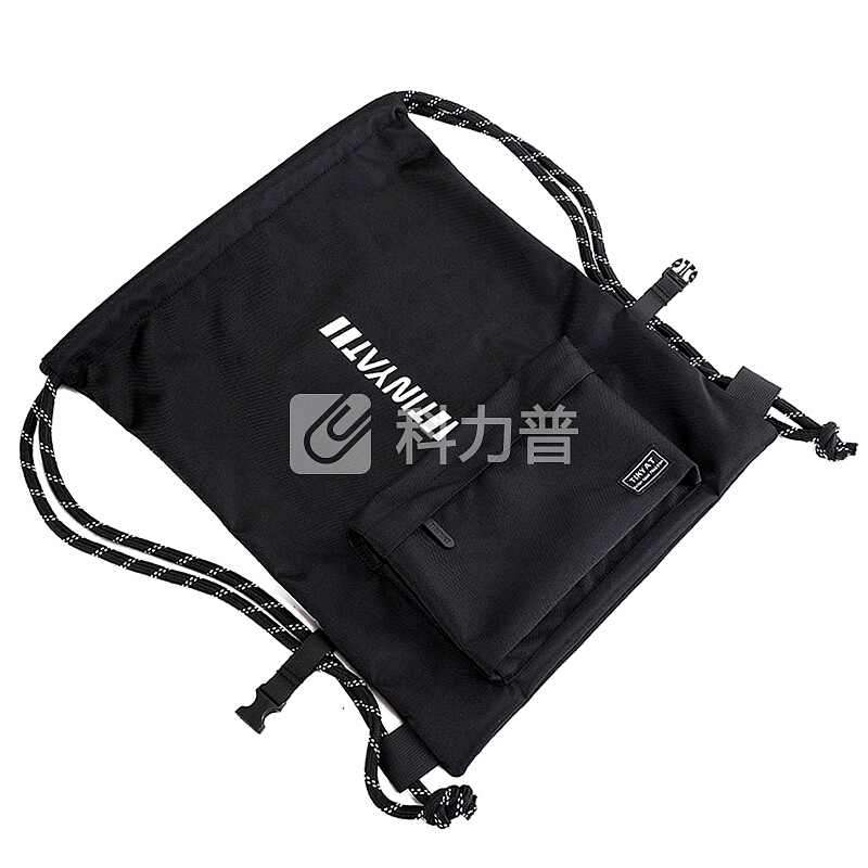 天逸TINYAT 天逸 TINYAT 轻便旅游背包抽绳束口袋双肩包户外运动健身包男学生书包休闲运动包T118黑色