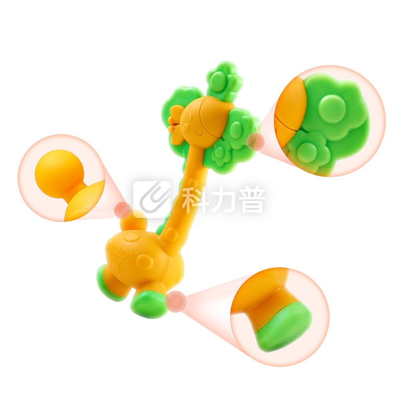澳贝(AUBY)益智玩具婴儿摇铃牙胶手摇铃宝宝新生婴儿玩具0-1岁放心煮牙胶礼盒 新年礼物男孩女孩玩具463146DS